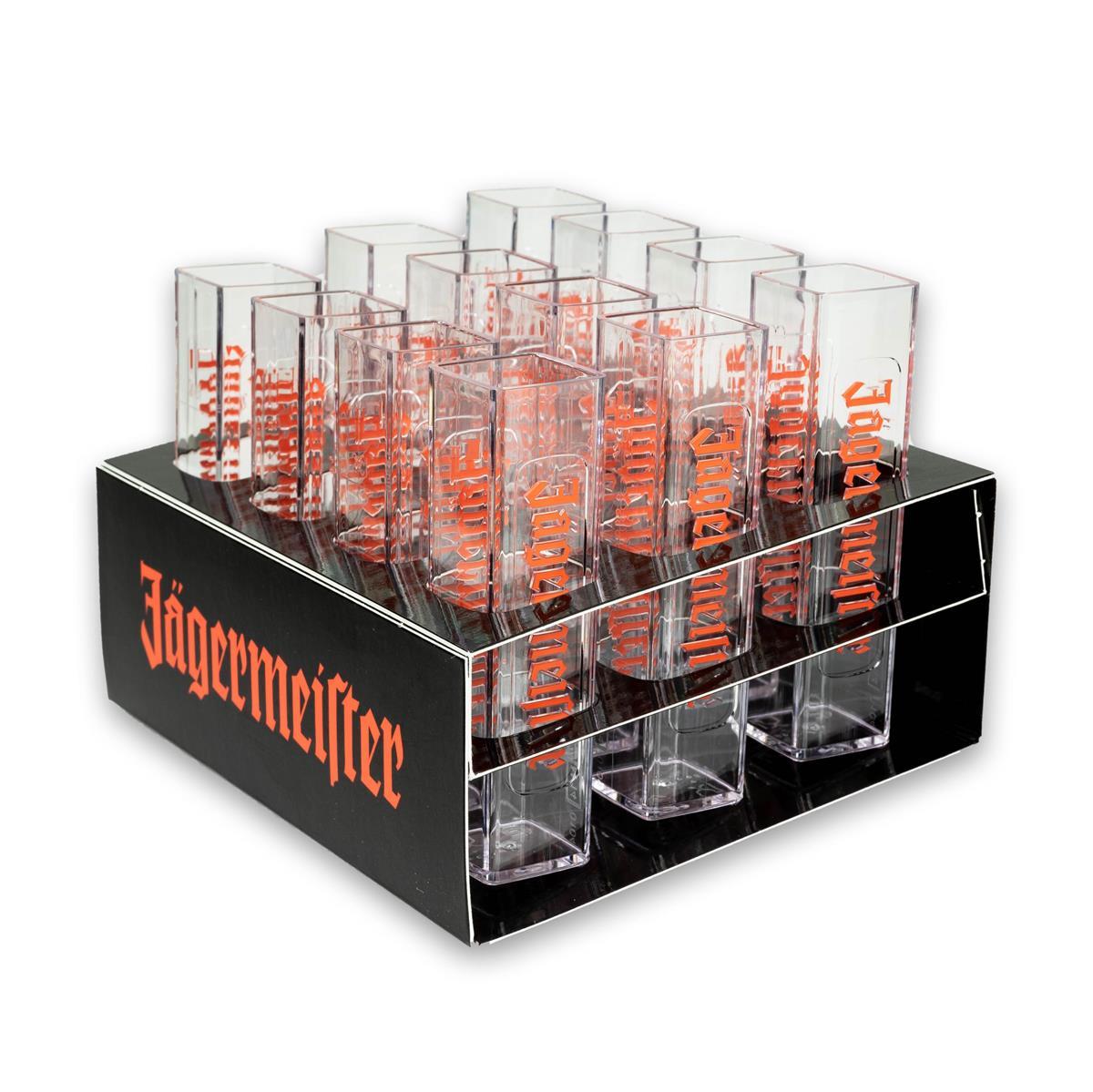 12x Jägermeister Liqueur Glass Tooter Acrylic