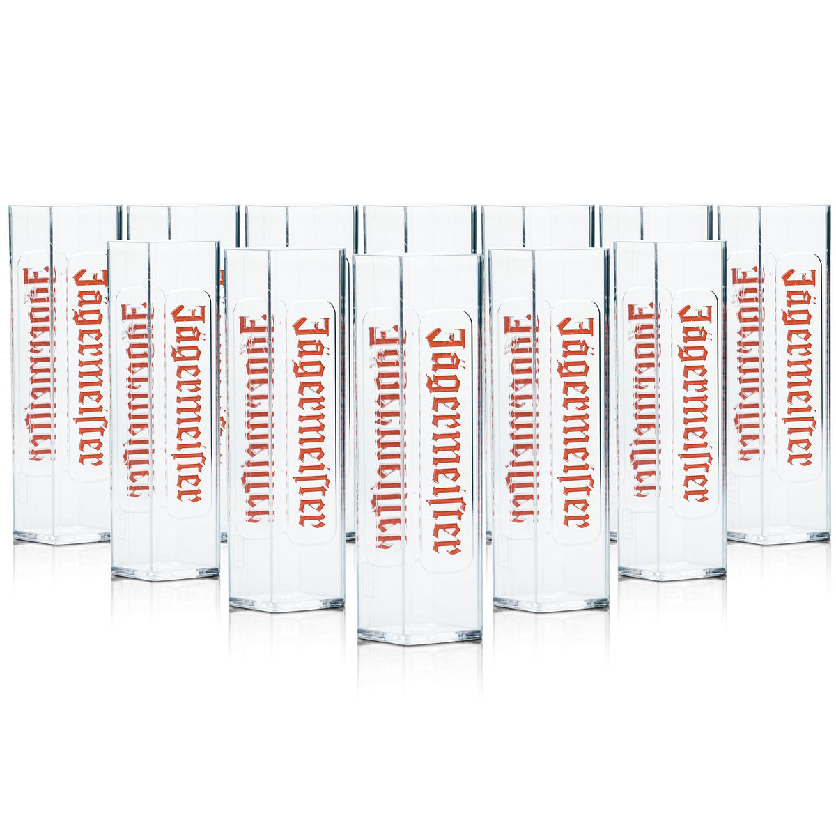 12x Jägermeister Shot Glass Tooter 2cl Plastic Shot Glasses Gastro