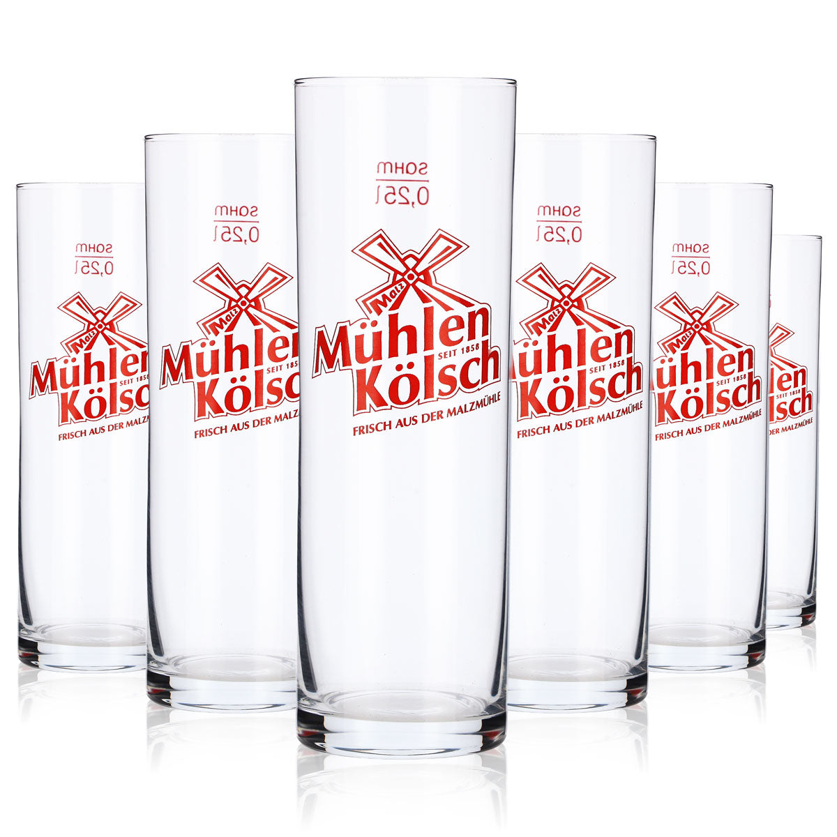 12x Mühlen Kölsch beer glasses, 0.25 l, Sahm – View 5