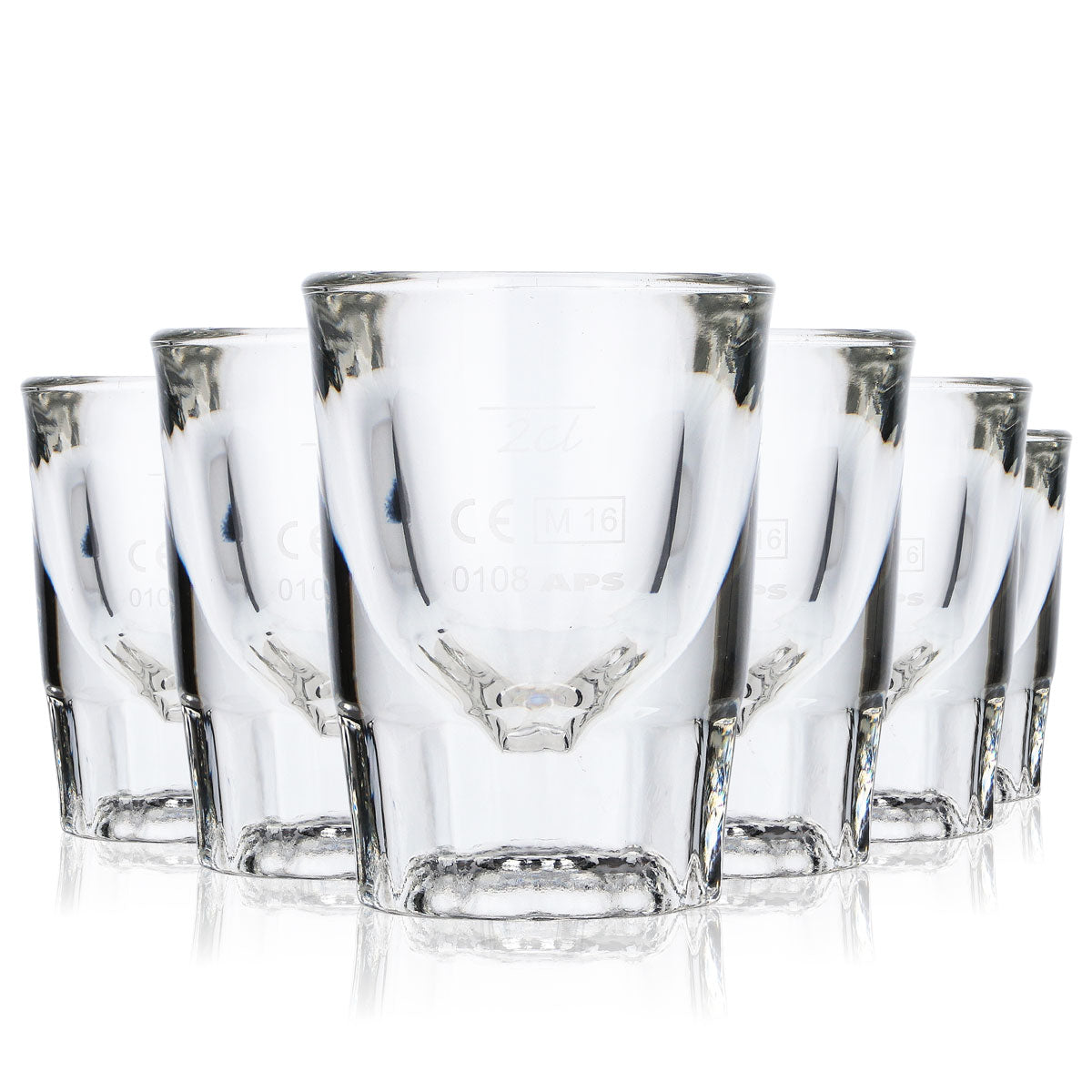 12x No Name Glass Stamper Shot Glasses Shot Glasses 2cl Heavy