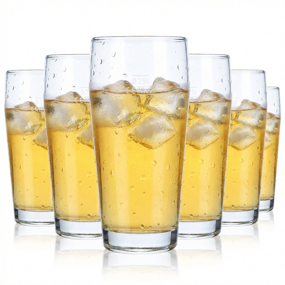 12x Pasabahce Glass 0.25l Glasses Willi Mugs Party Glasses Blanco