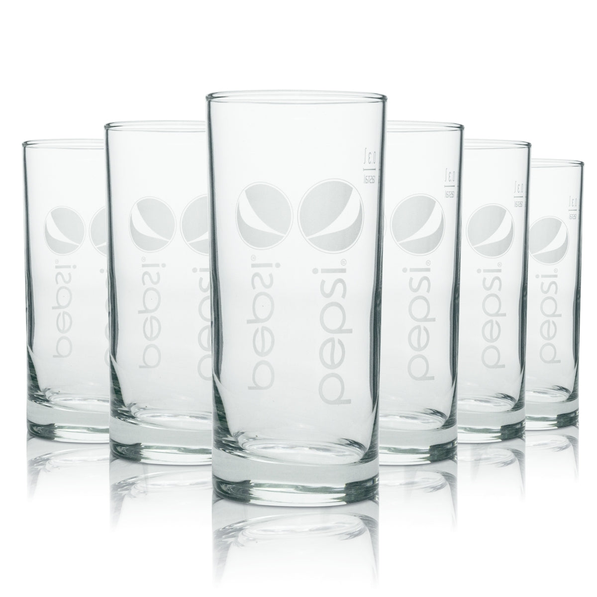12x Pepsi soft drink glass long drink 300ml Amsterdam rastal