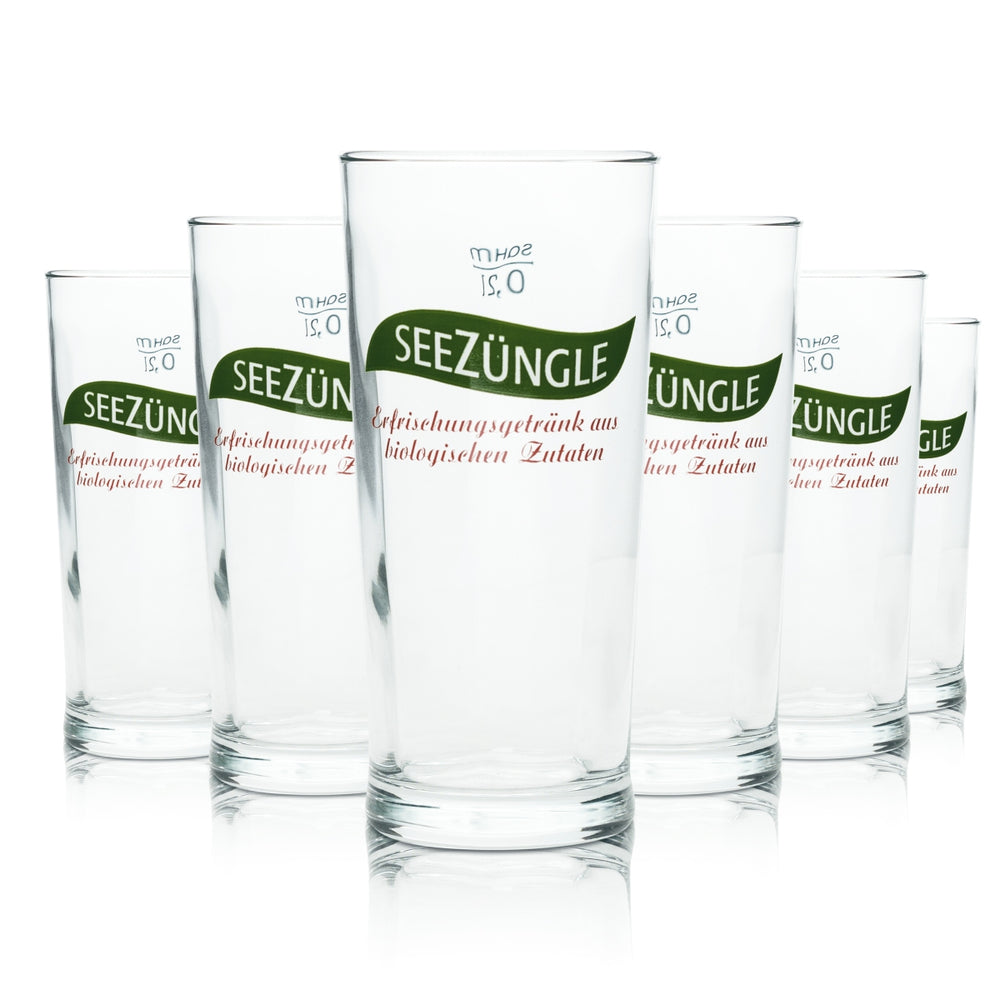 12x Seezüngle glass 0.2l cup Germania Sahm drinking glasses Gastro Hotel collector's item