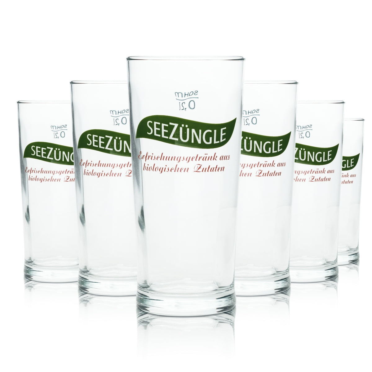 12x Seezüngle glass 0.2l cup Germania Sahm drinking glasses Gastro Hotel collector's item