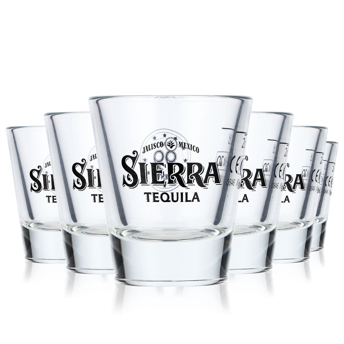 12x Sierra Tequila Tequila Shot Glass 2cl Special Edition "Bar 99 Cent" Vicrila
