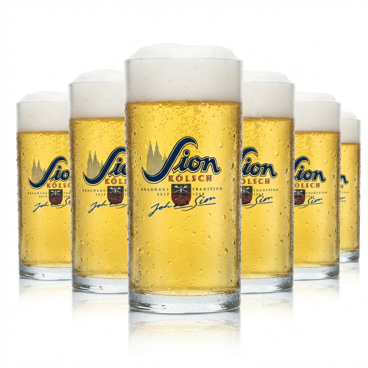 12x Sion Beer Glass 0.1l Kölsch Bar Tasting Glasses Tasting Glass Mug Willi