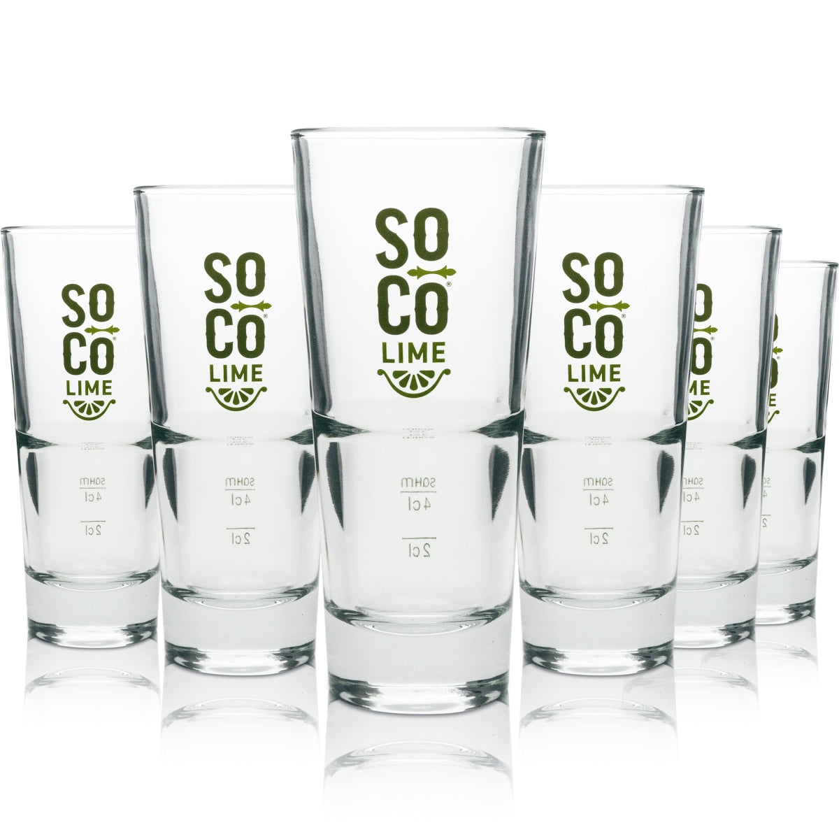 12x Southern Comfort Whiskey Glass Lime Long Drink 296ml Stackable
