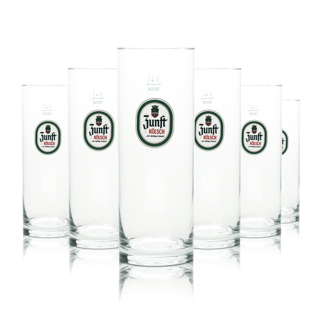 12x Guild Beer Glass 0.4l Kölsch Mug Rastal Glasses Pils Cologne Beer Bar