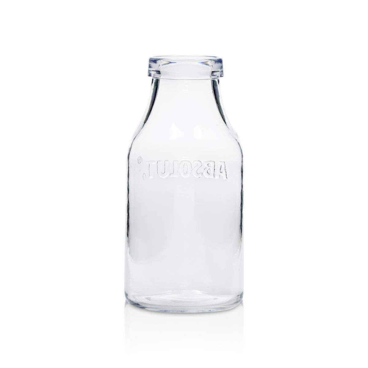 6x Absolut Vodka glass milk bottle plastic small – View 3