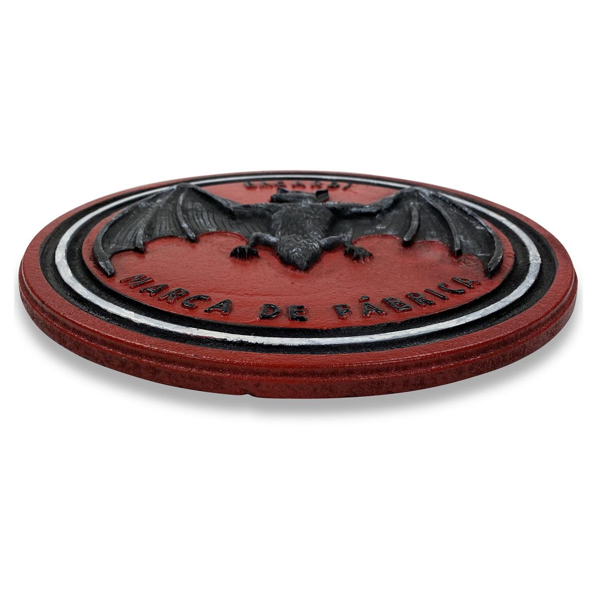 1x Bacardi Rum Sign Cast Iron Red Black 31 x 31 – View 2
