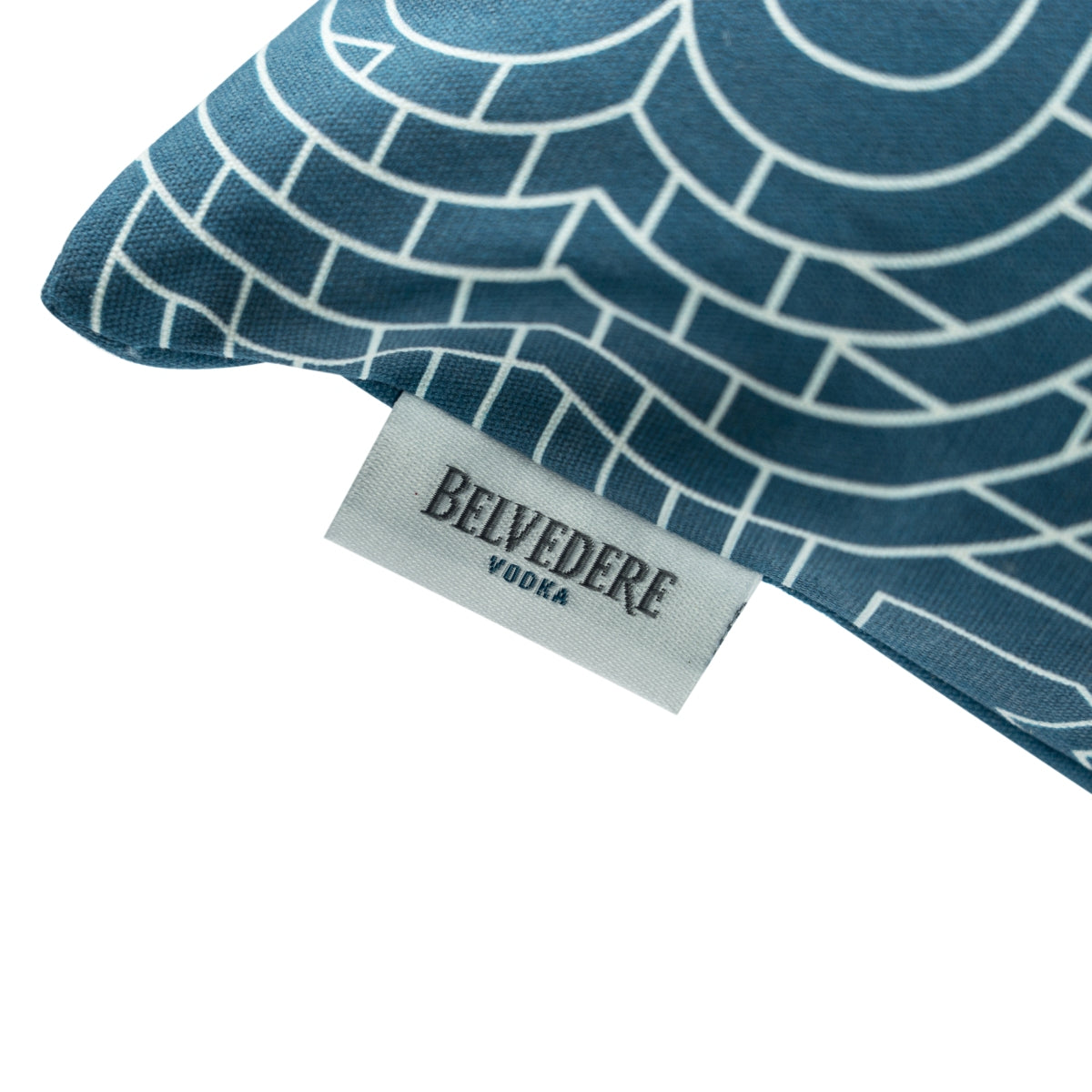 1x Belvedere Vodka cushion, blue with white logo – View 4
