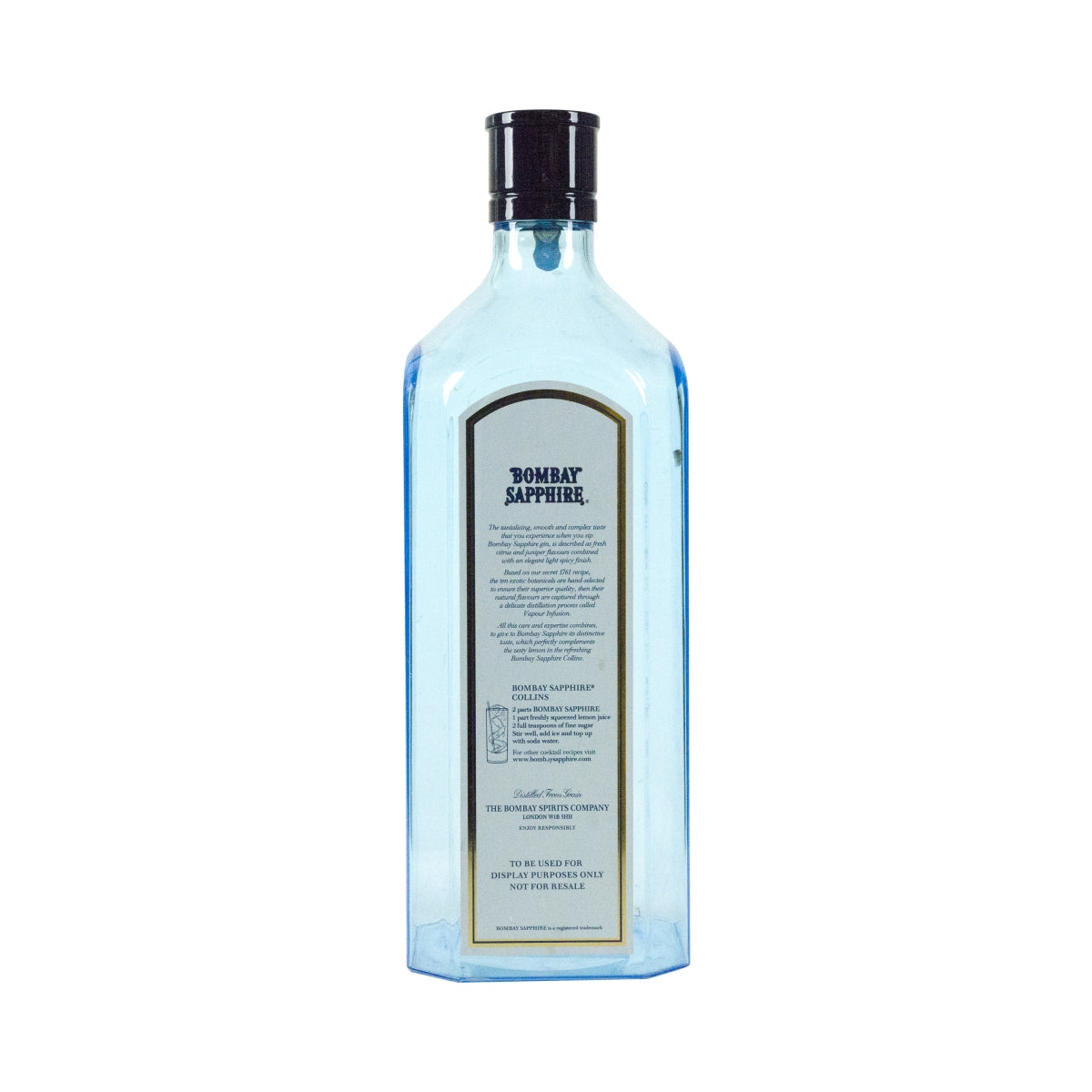 1x Bombay Sapphire Gin display bottle, 6 l, blue plastic – View 2