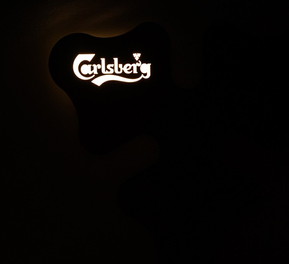 1x Carlsberg beer neon sign Hop Leaf Silver – View 2