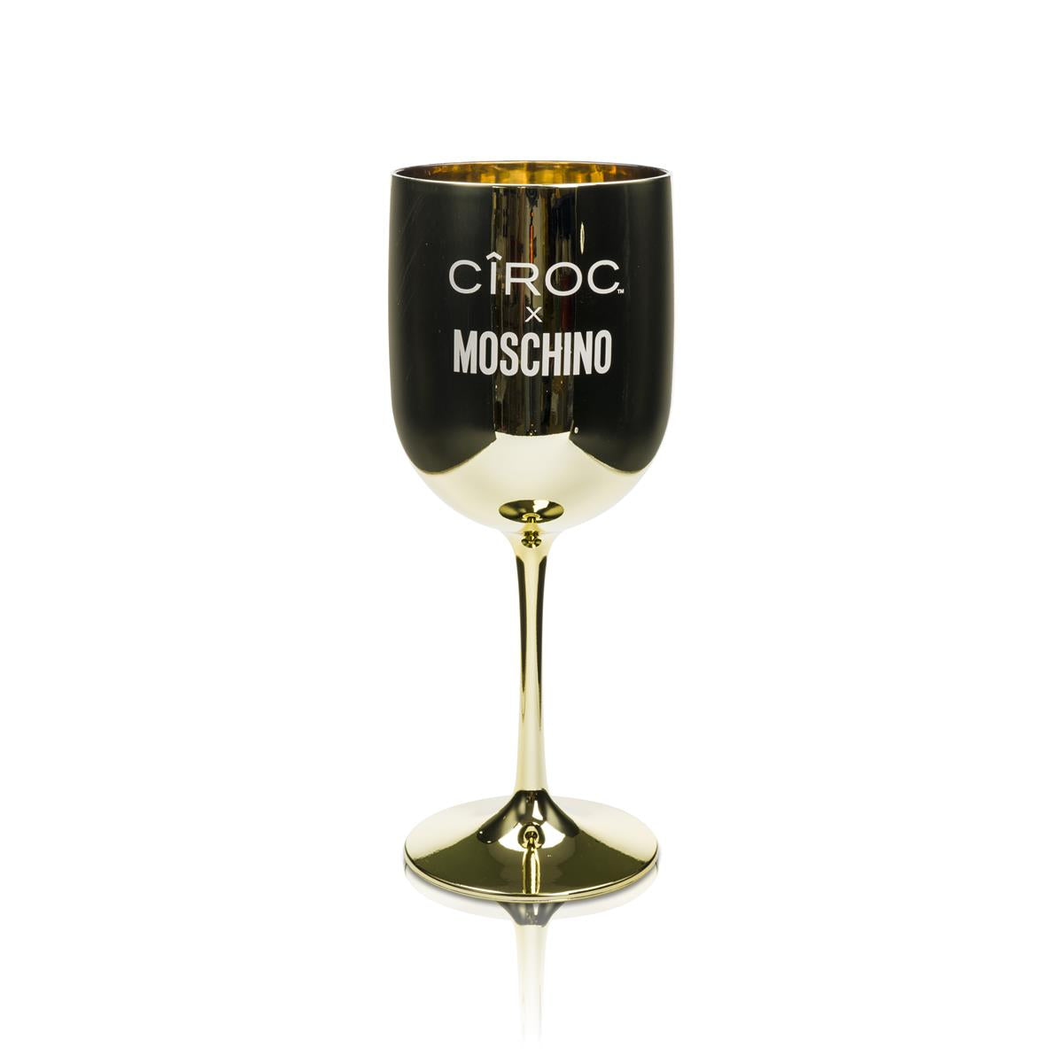 1x Ciroc Vodka Glass Gold Chalice Plastic x Moschino