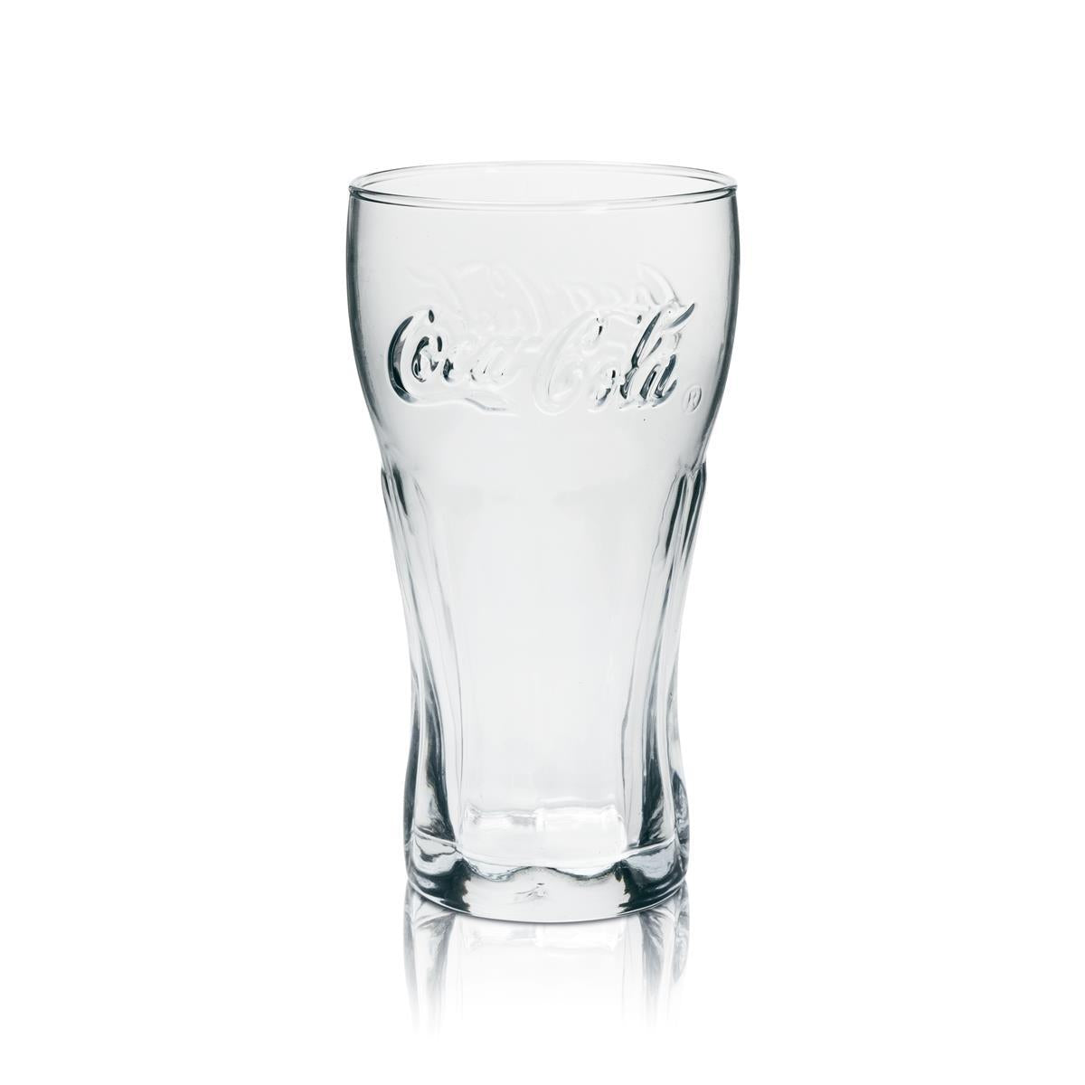 1x Coca Cola soft drink glass 0.3 l relief gift packaging