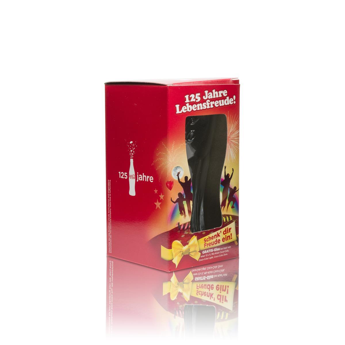 1x Coca Cola soft drink glass 0.3 l relief gift packaging – View 2