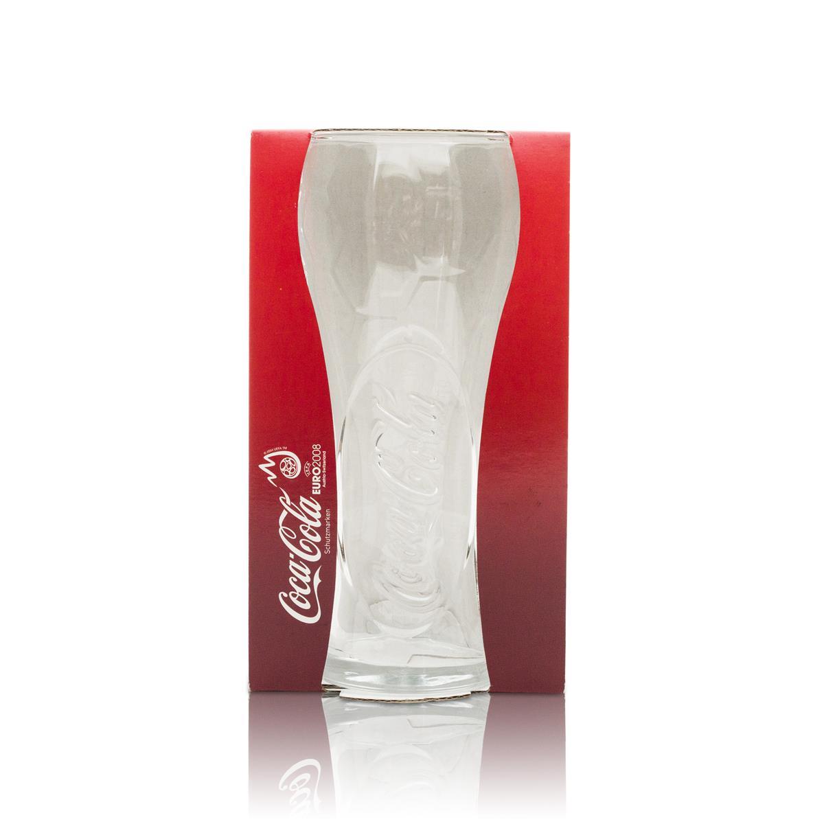 1x Coca Cola soft drink glass UEFA Euro 2008 relief – View 4