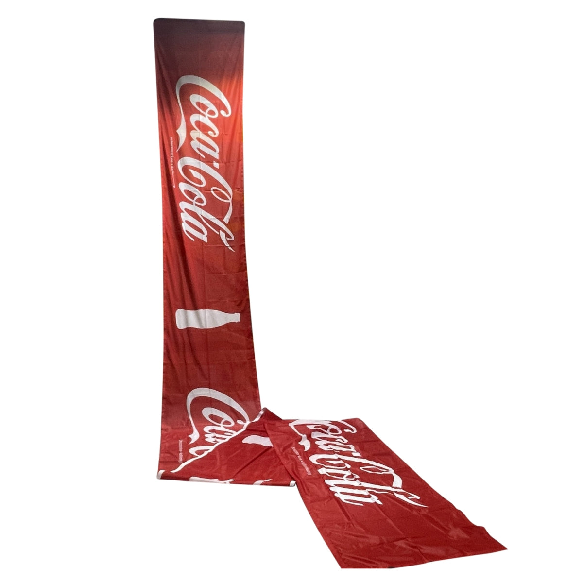 1x Coca Cola soft drink flag, red logo, long – View 3