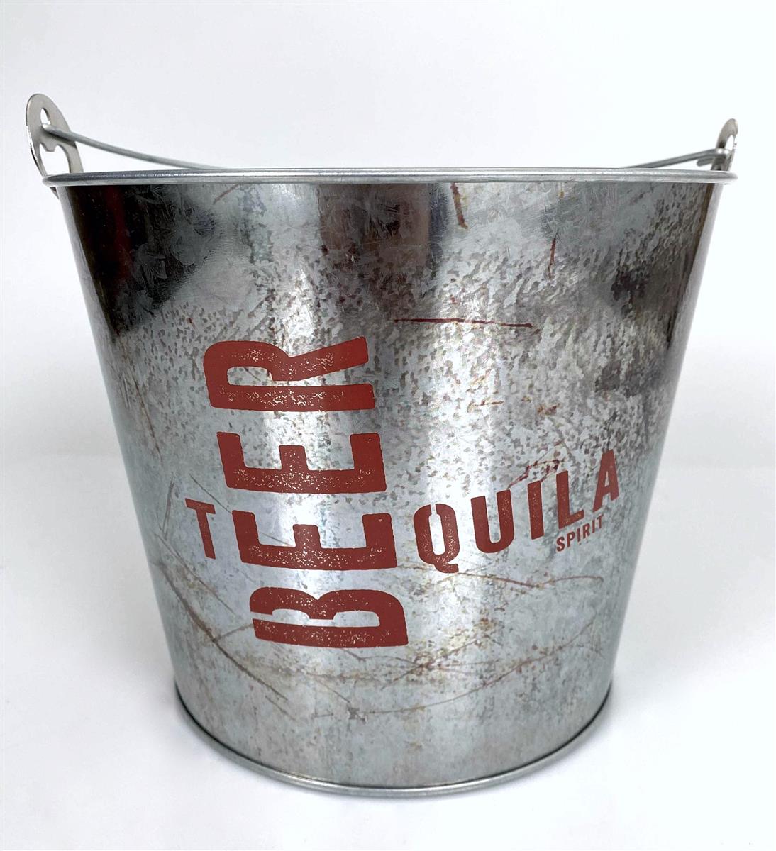 1x Desperados beer cooler metal bucket new logo red/silver – View 2