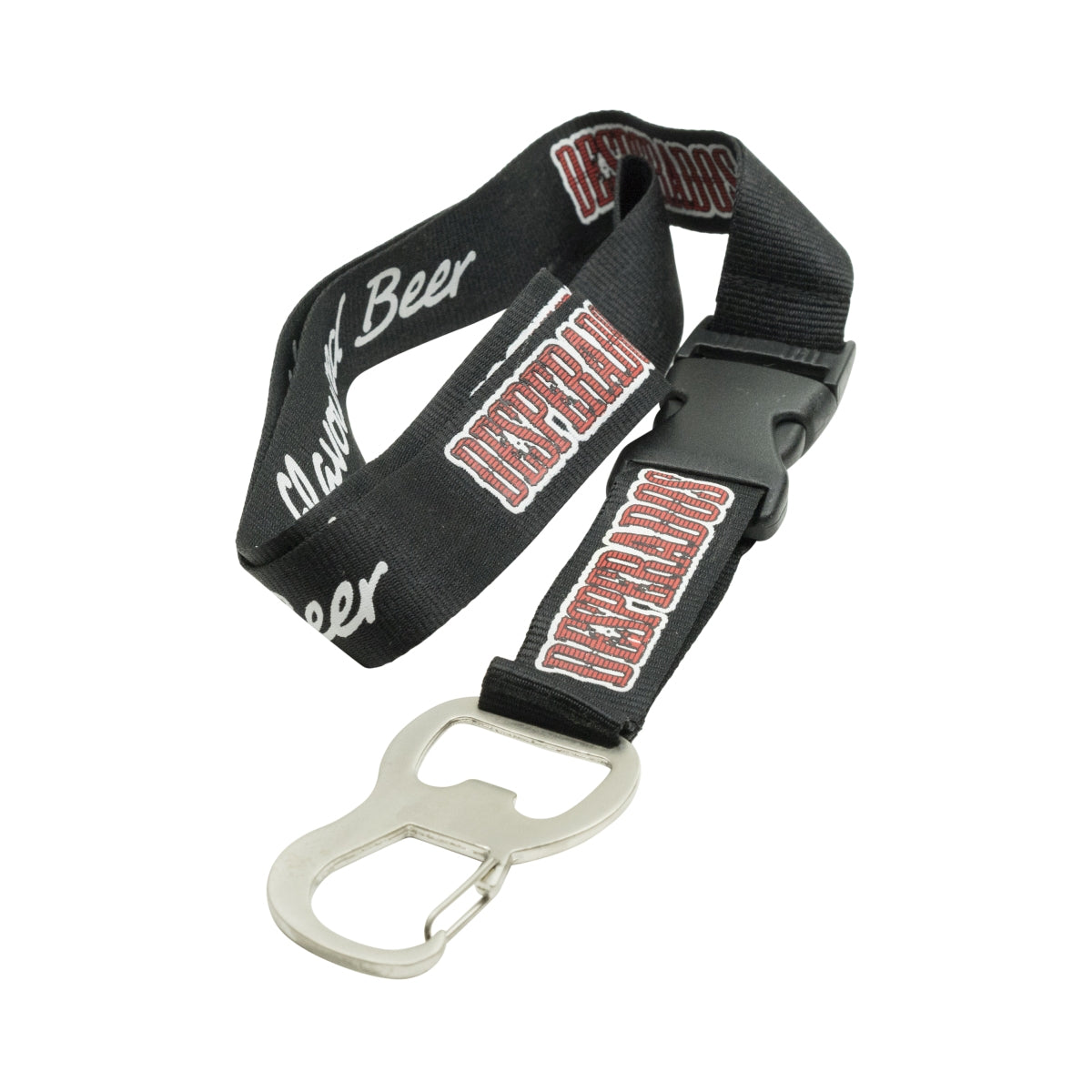 1x Desperados beer lanyard, black, with bottle opener