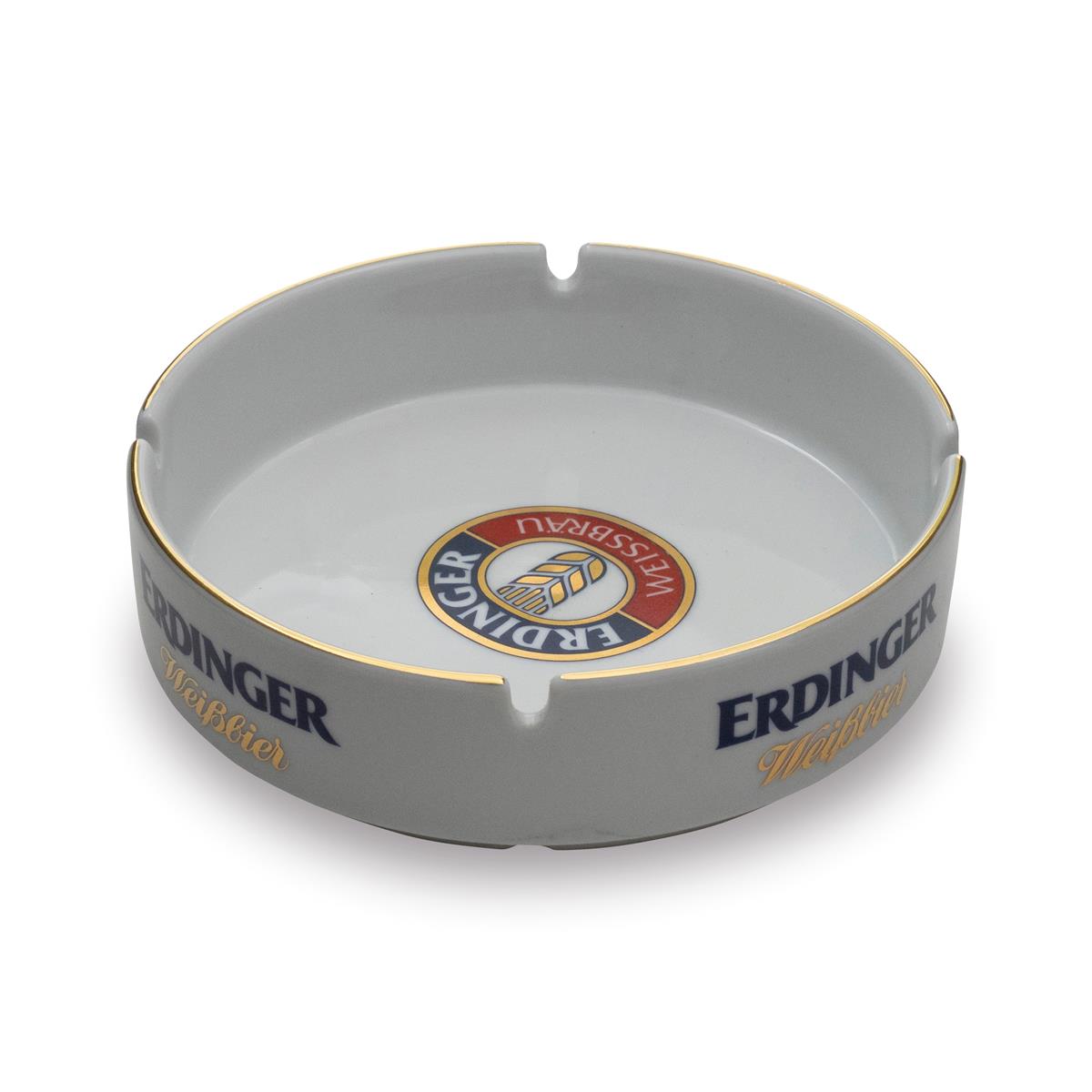 1x Erdinger beer ashtray, ceramic, white, large, 14.5 cm – View 2
