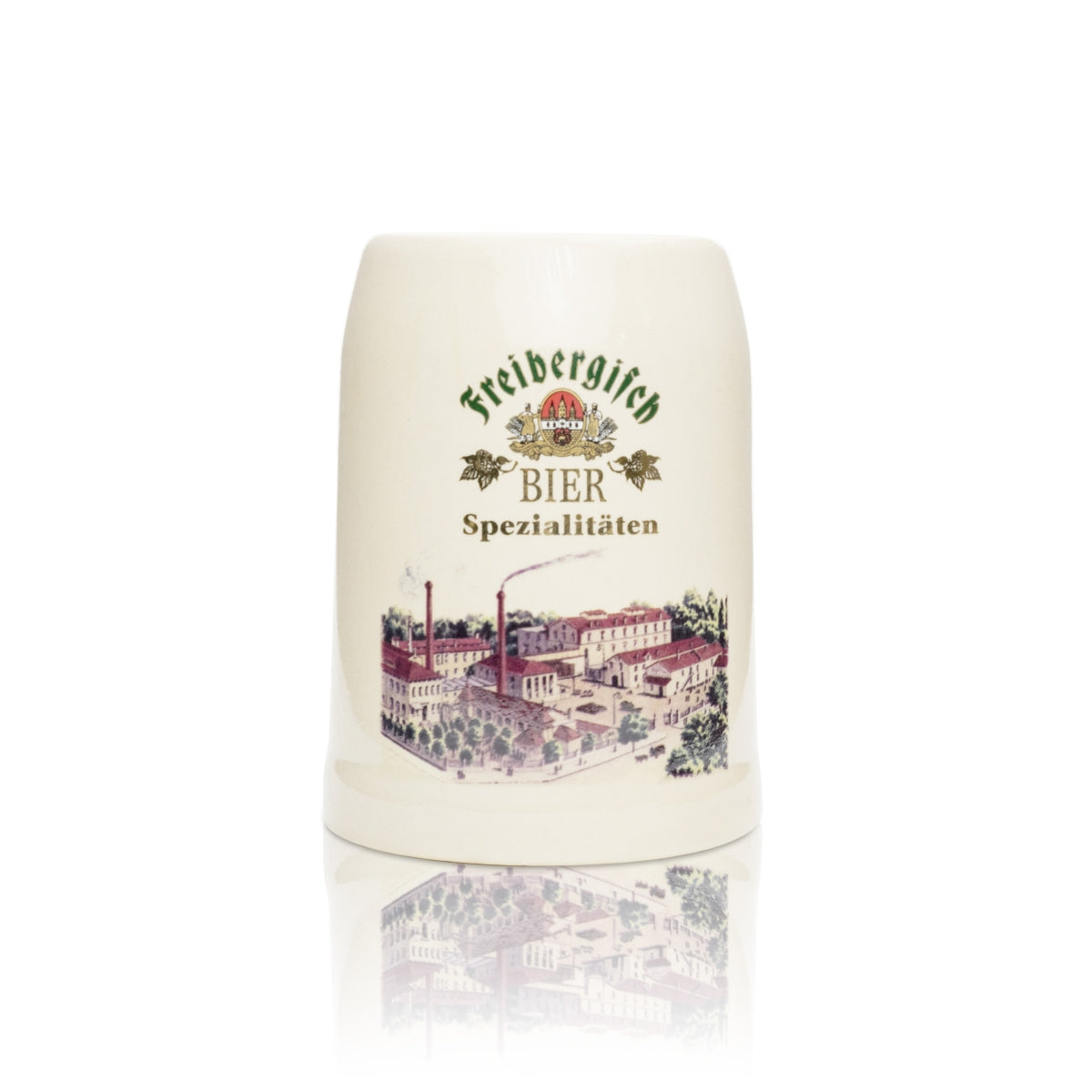 1x Freiberger beer glass clay mug 0.5l Freibergerisch