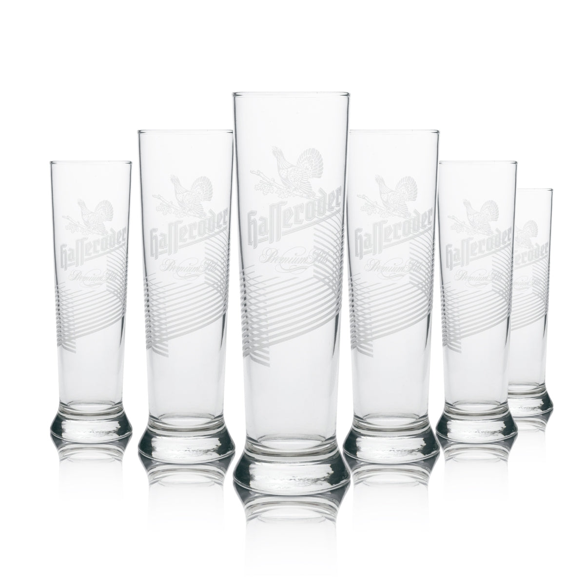 1x Hasseröder Beer Glass Relief Premium Pils 300ml