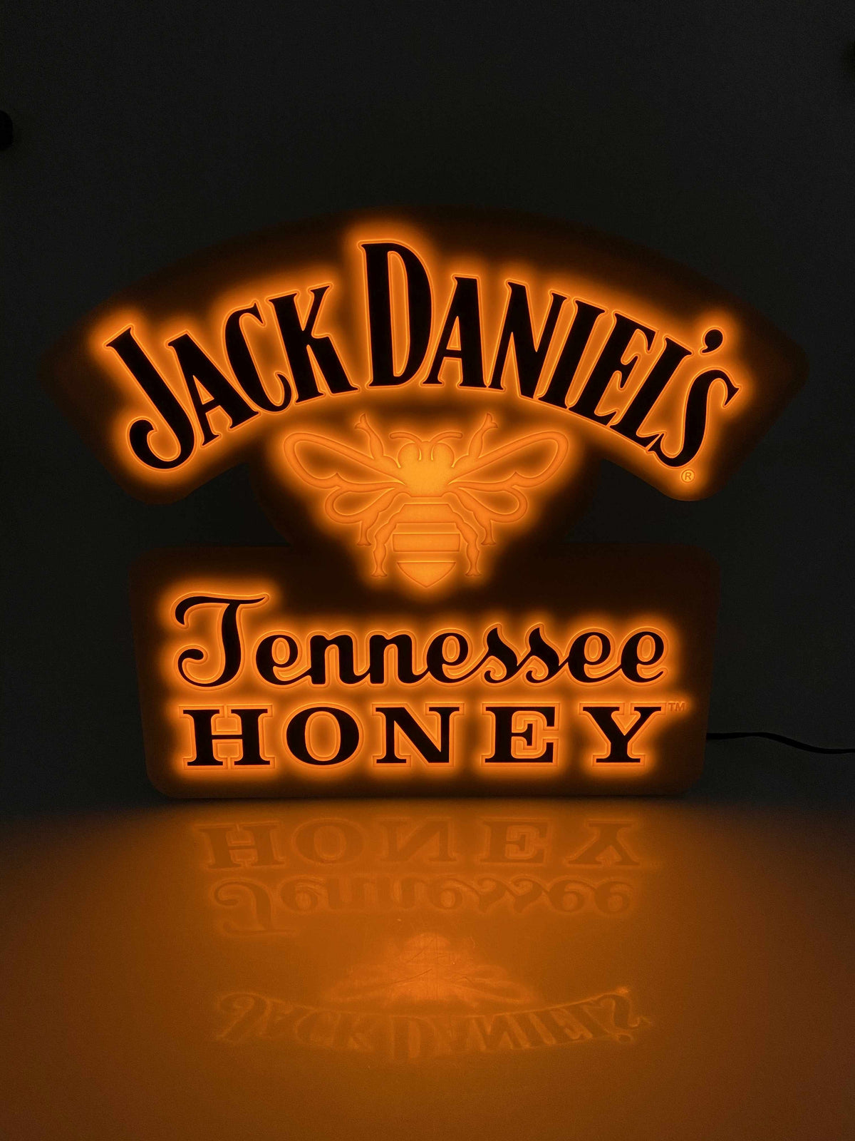 1x Jack Daniels Whiskey neon sign Honey sign yellow