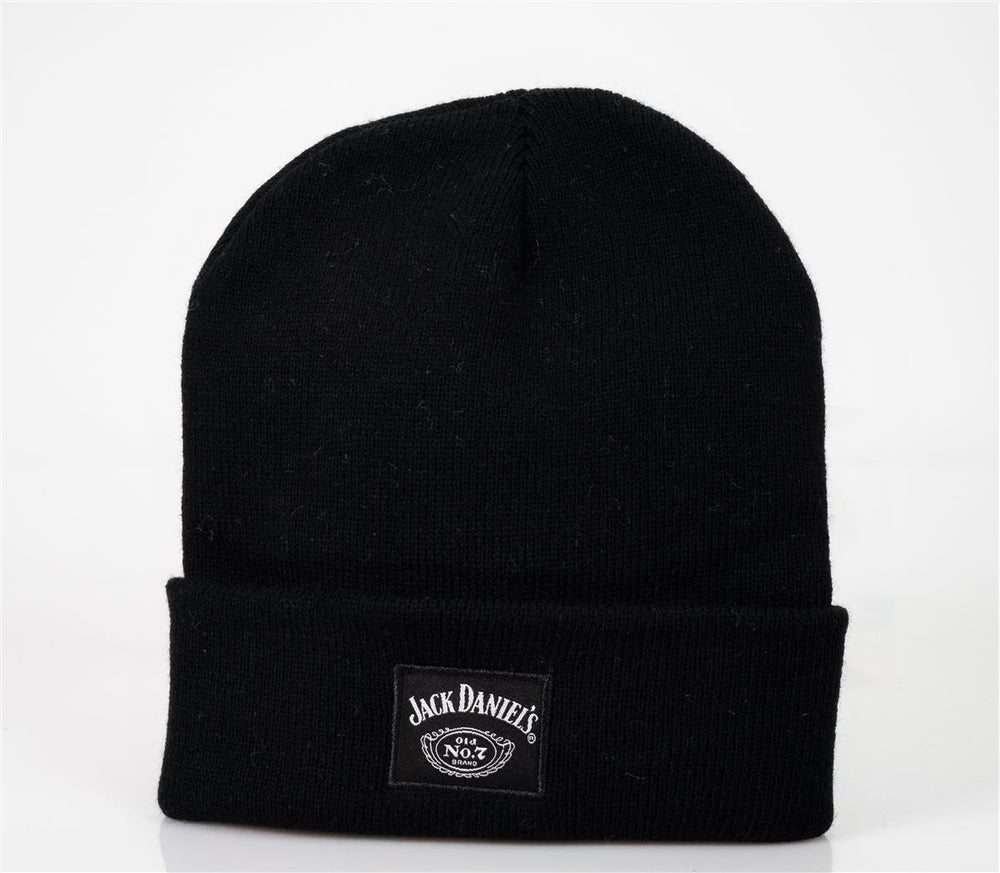 1x Jack Daniels Whiskey Beanie Hat Black, Foldable