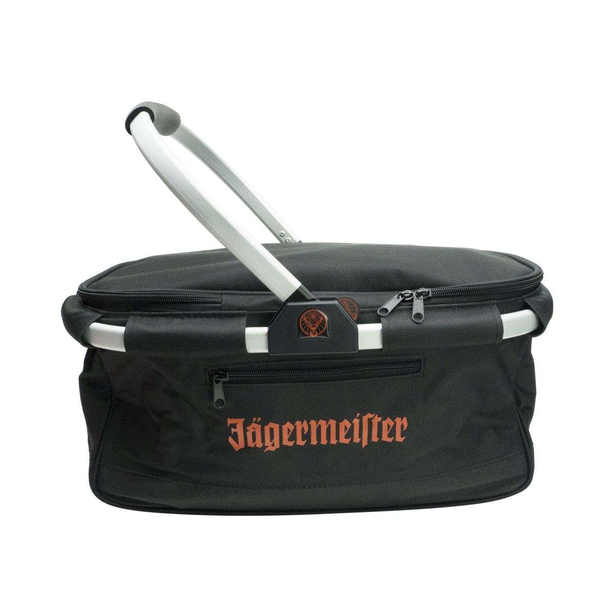 1x Jägermeister liqueur shopping basket with cooling compartment & handle