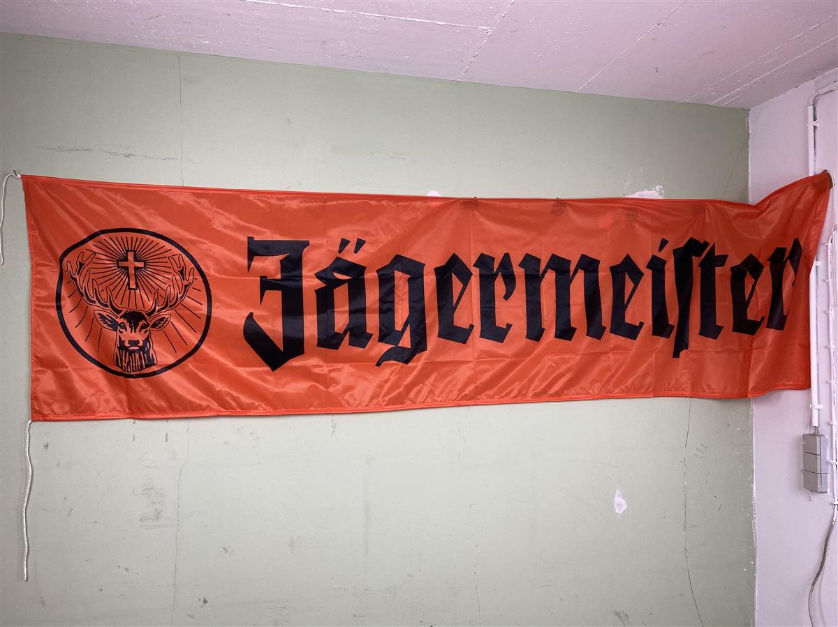 1x Jägermeister liqueur flag 300x90