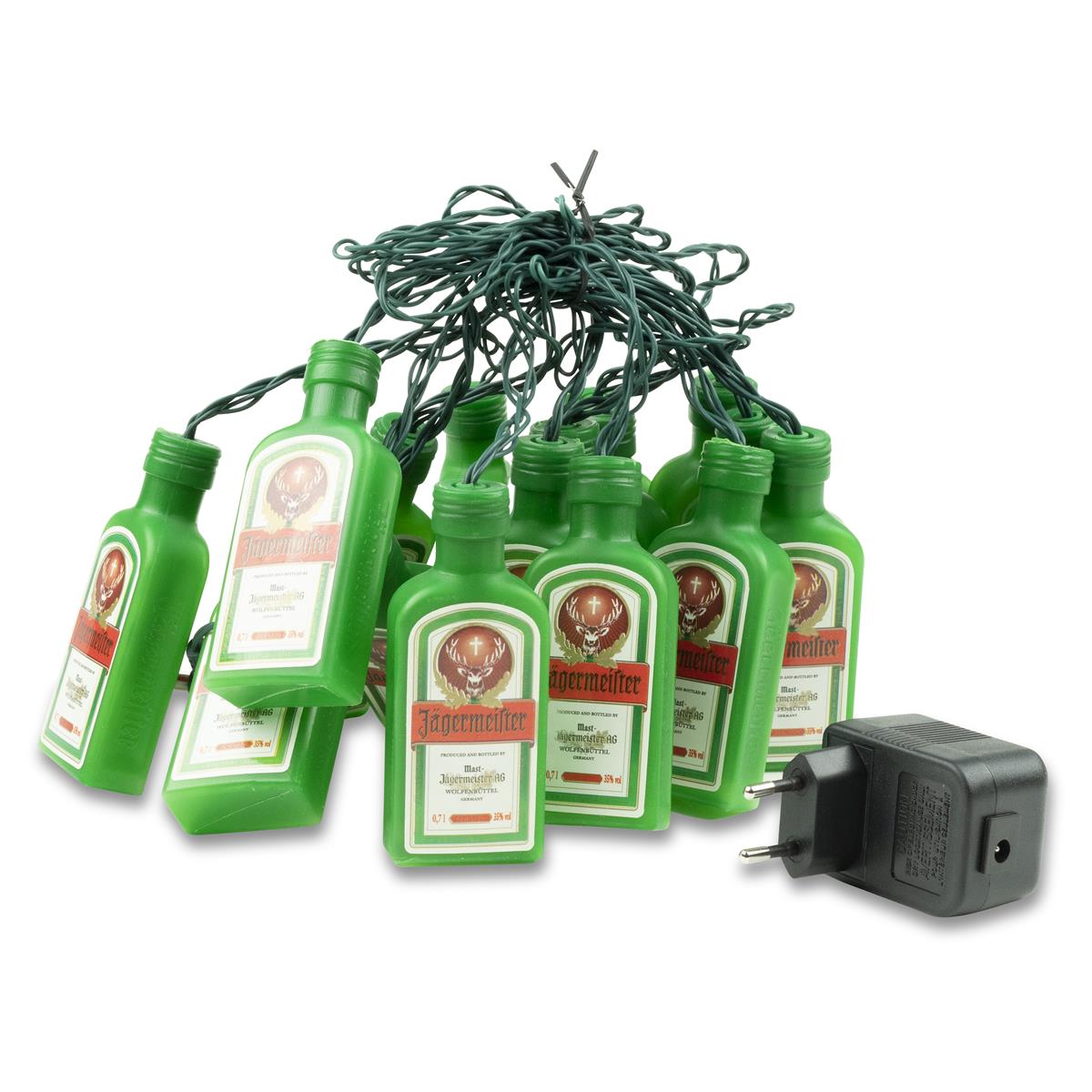 1x Jägermeister liqueur fairy lights mini bottles green – View 4