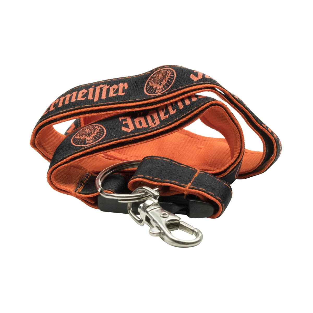 1x Jägermeister liqueur lanyard, orange/black, old logo, 52 cm – View 2