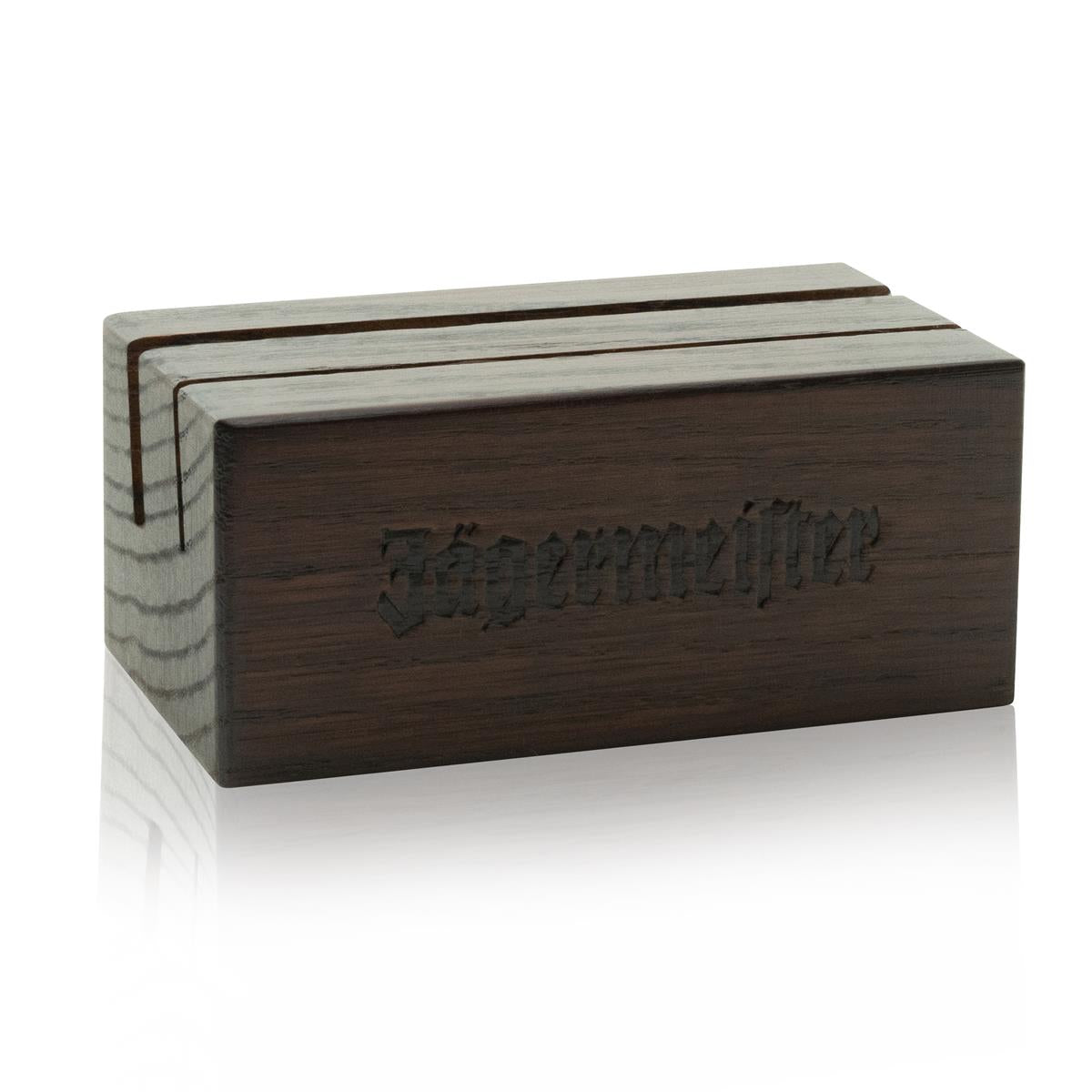 1x Jägermeister liqueur table display wooden card holder