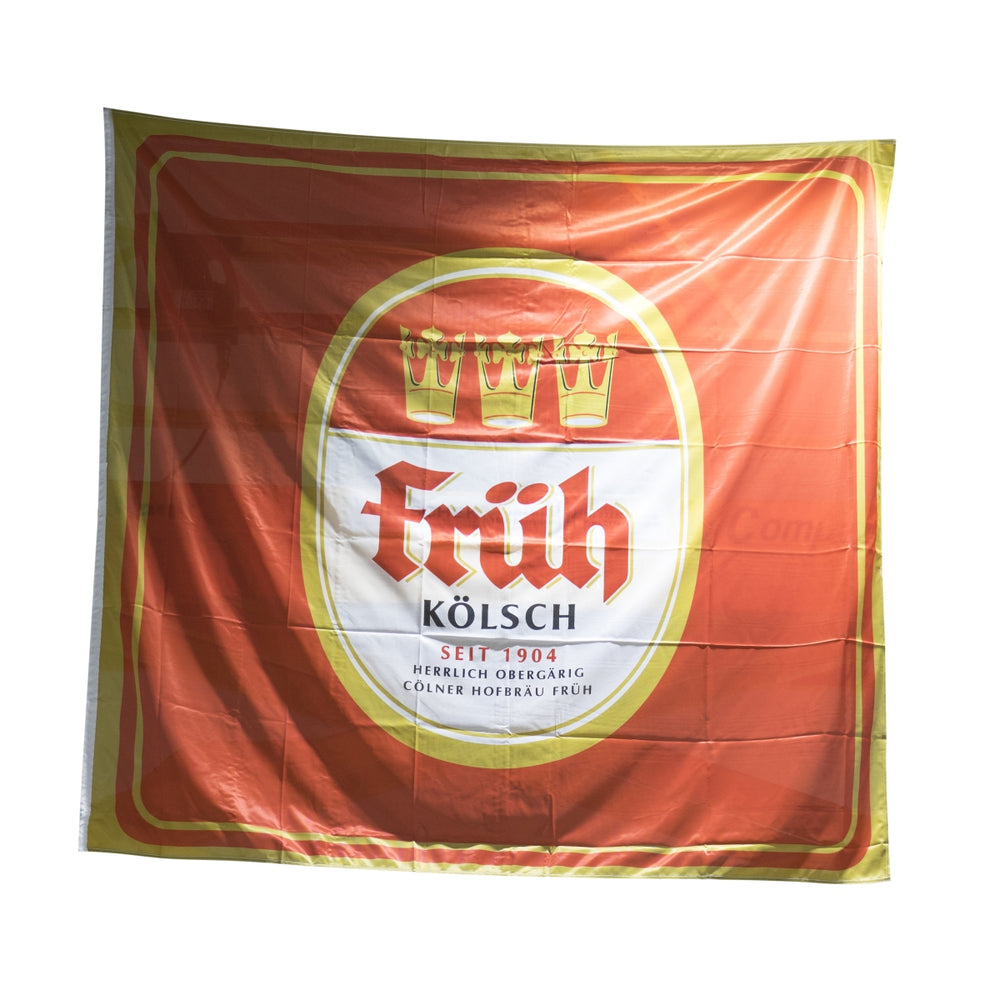 1x Kölsch beer flag, early red with gold banderole