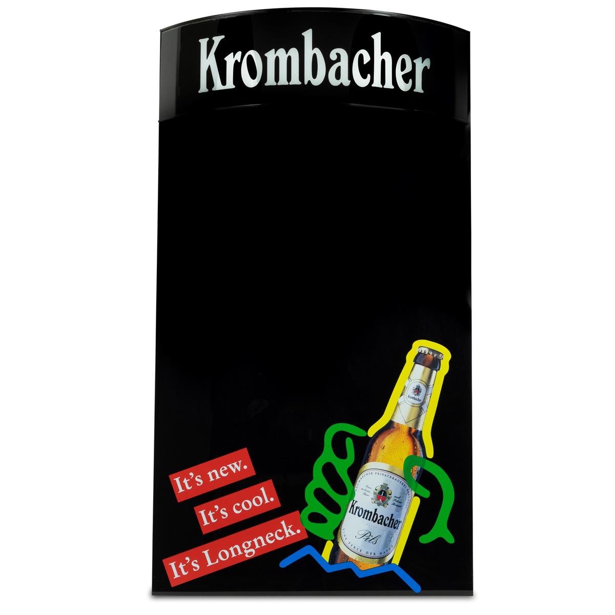 1x Krombacher beer neon sign retro black
