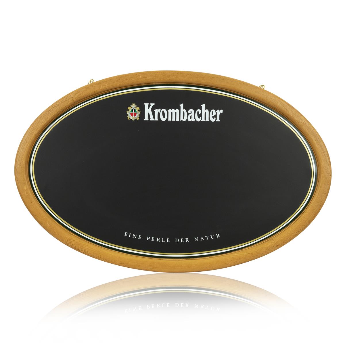 1x Krombacher beer table, round, fake wood, 75x48