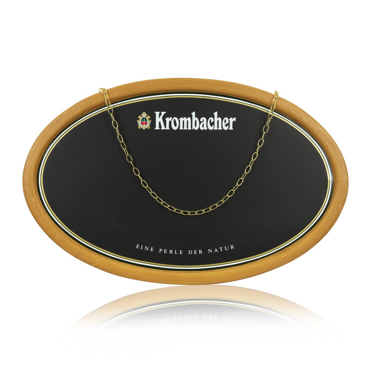 1x Krombacher beer table, round, fake wood, 75x48 – View 2