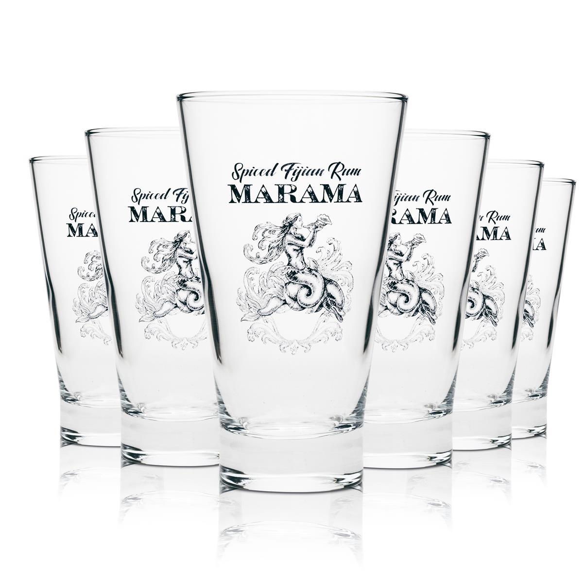 6x Marama Rum Long Drink Glass  new