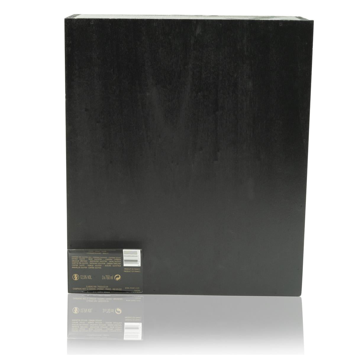 1x Moet Chandon Champagne Wooden Box Black for 3 Bottles 2004 2006 2008 – View 3