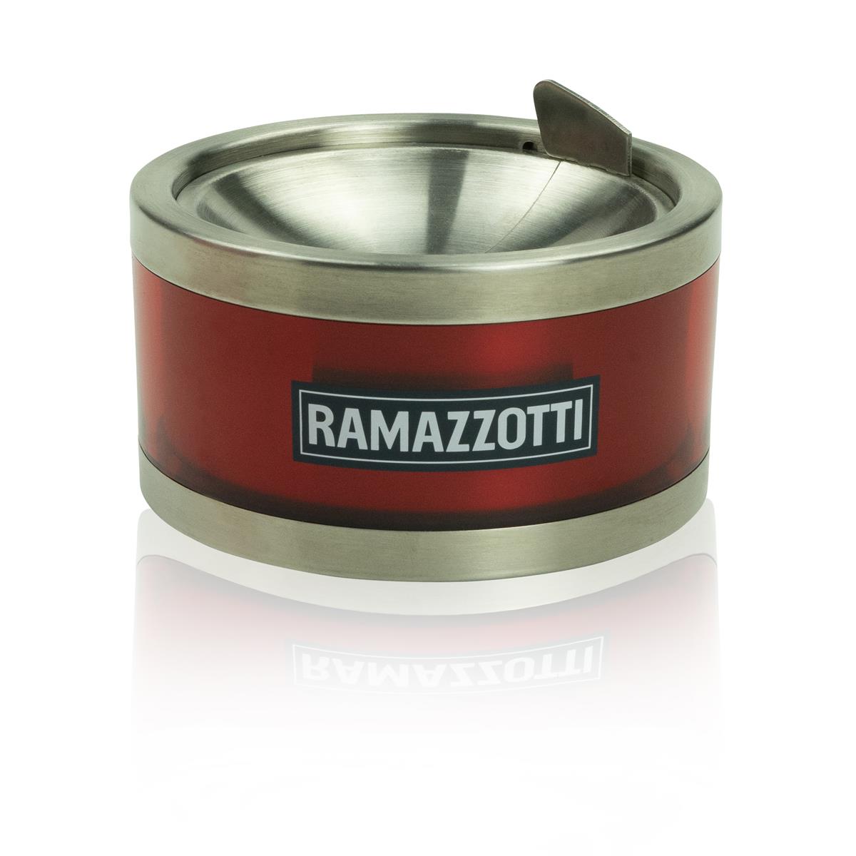 1x Ramazzotti liqueur ashtray, red with metal lid