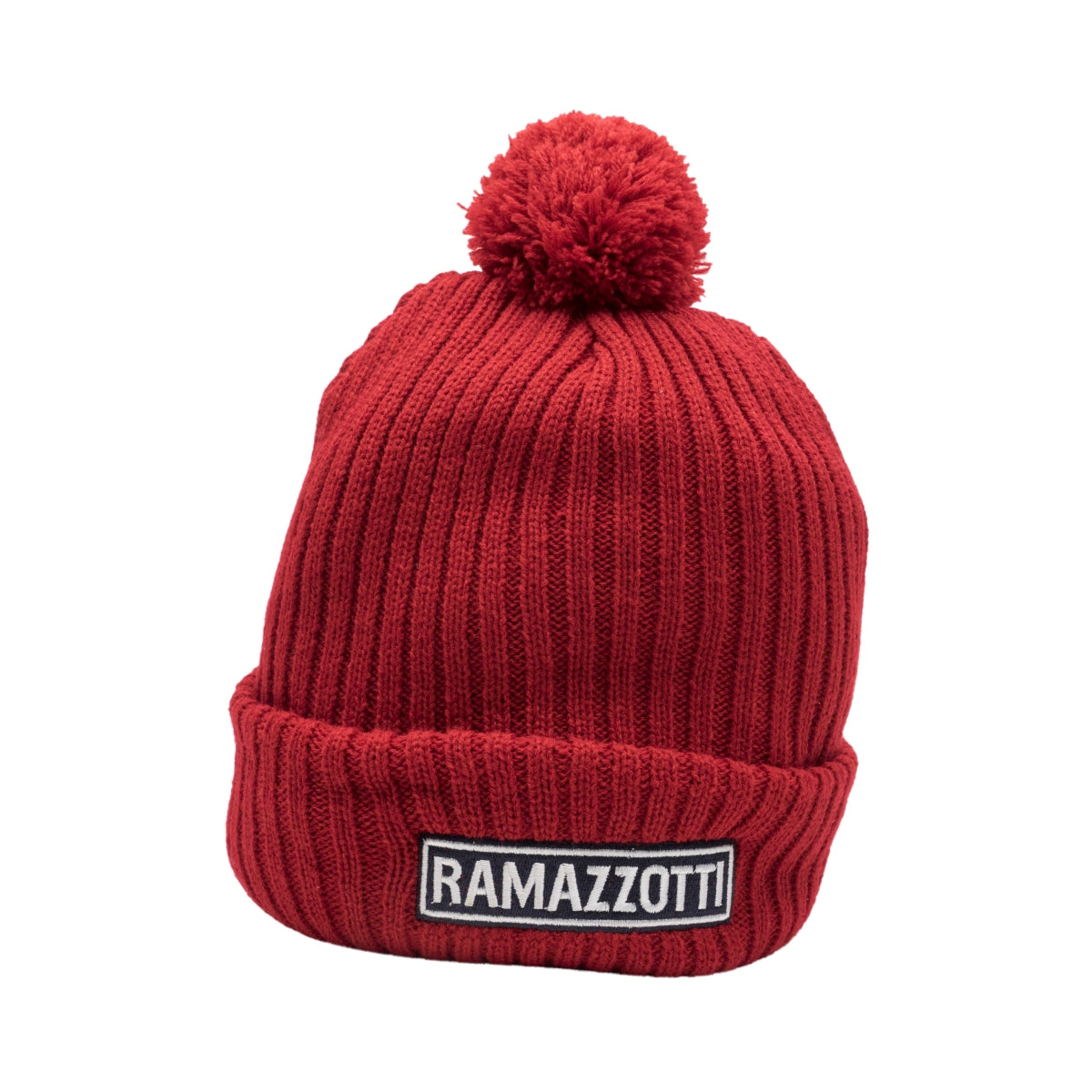 1x Ramazzotti liqueur hat, red fabric with pompom