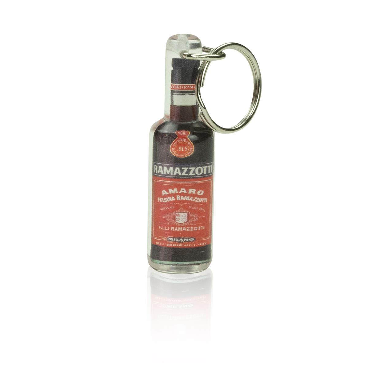 1x Ramazzotti liqueur key ring transparent mini bottle – View 2