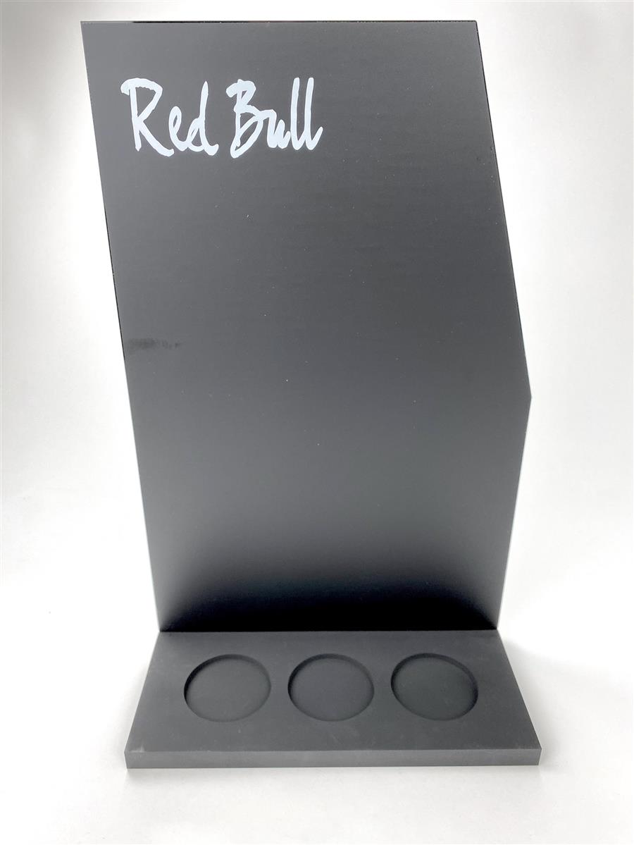 1x Red Bull Energy chalkboard 36x23cm black with can holder