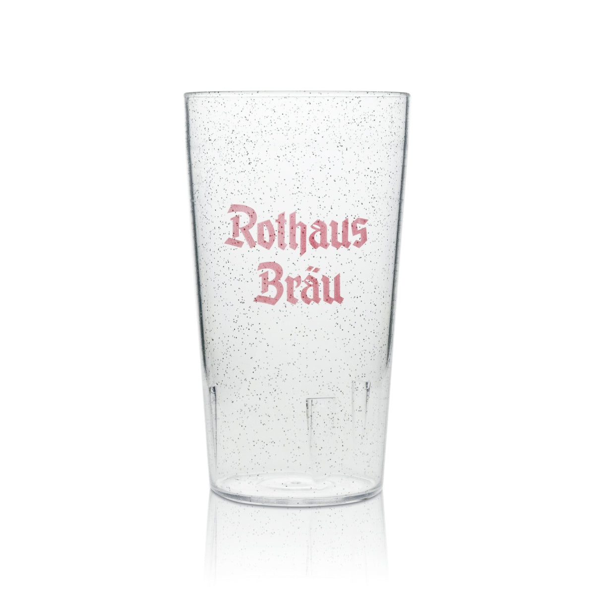 1x Rothaus beer mug, hard plastic, reusable, 0.3 l, with glitter