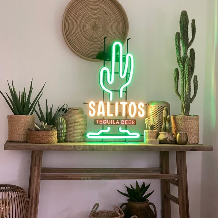 1x Salitos Beer LED Sign Neon Cactus 46.5 x 73 x 9 – View 3