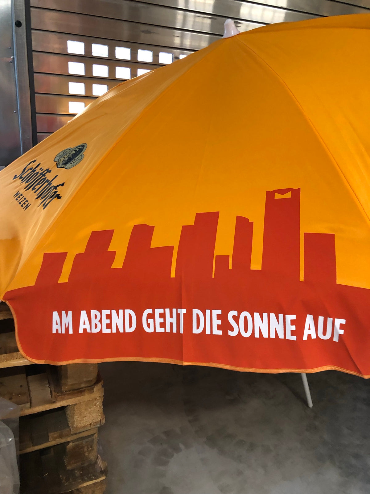 1x Schöfferhofer beer parasol with base 2m – View 2