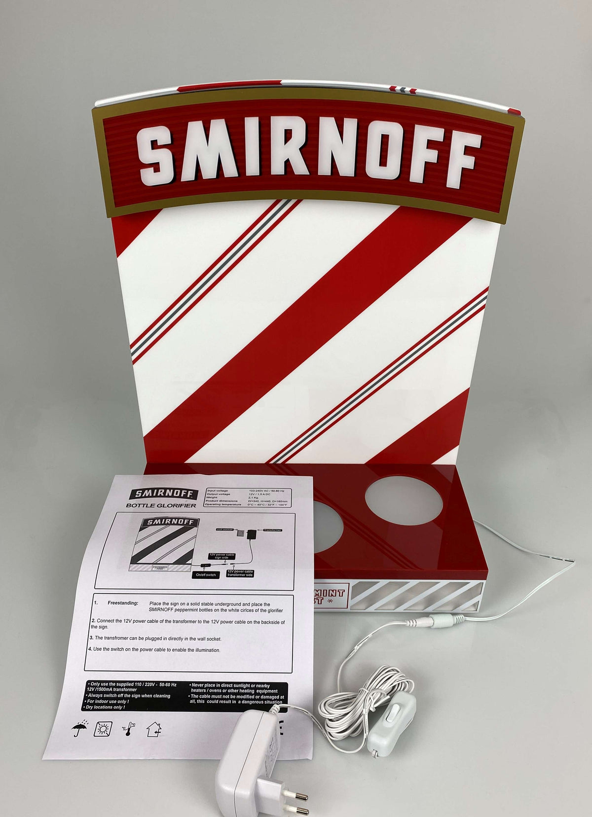 1x Smirnoff Vodka Glorifier Peppermint Board 3 bottles – View 2