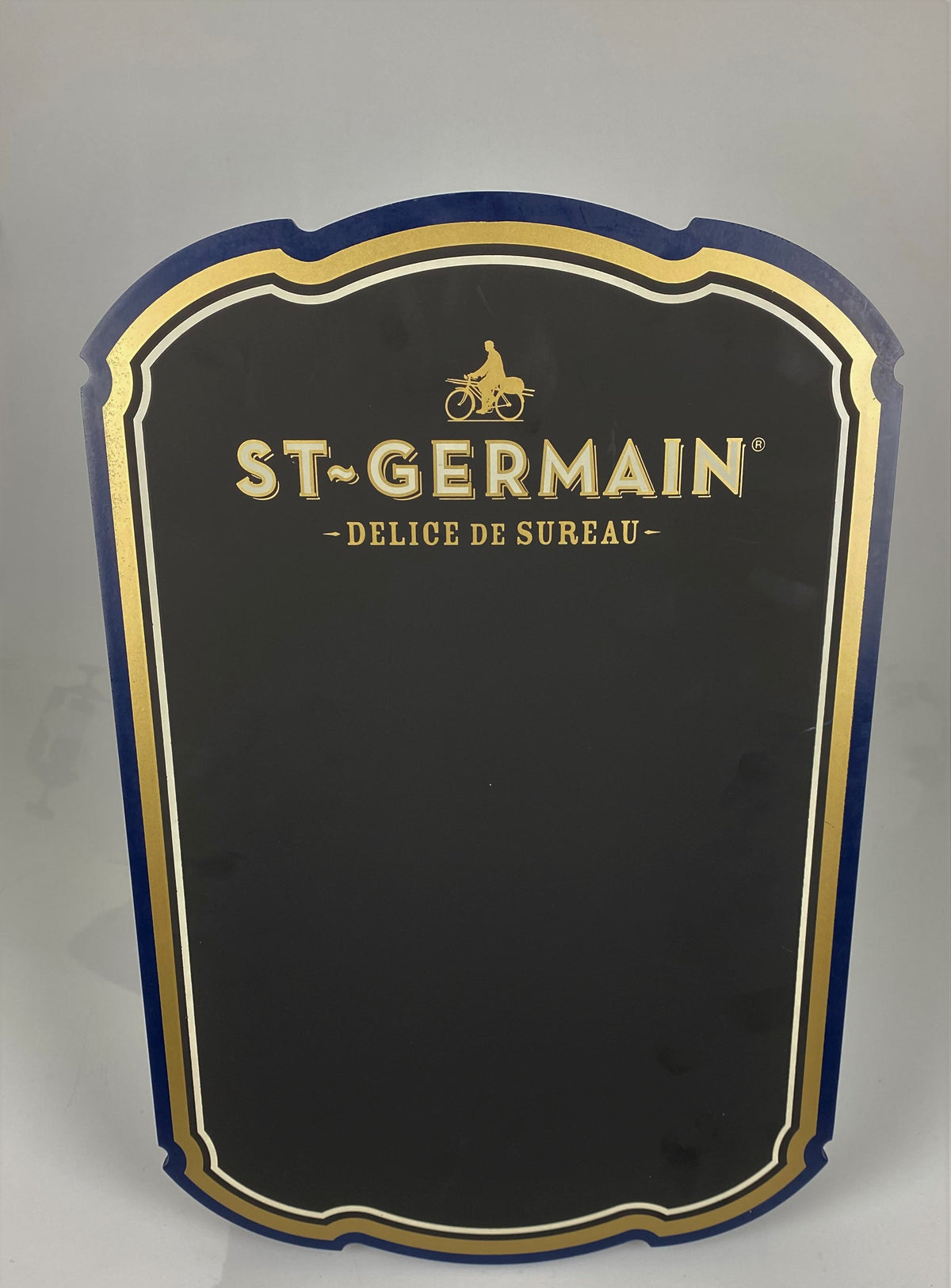 1x St. Germain liqueur chalkboard blue with stand