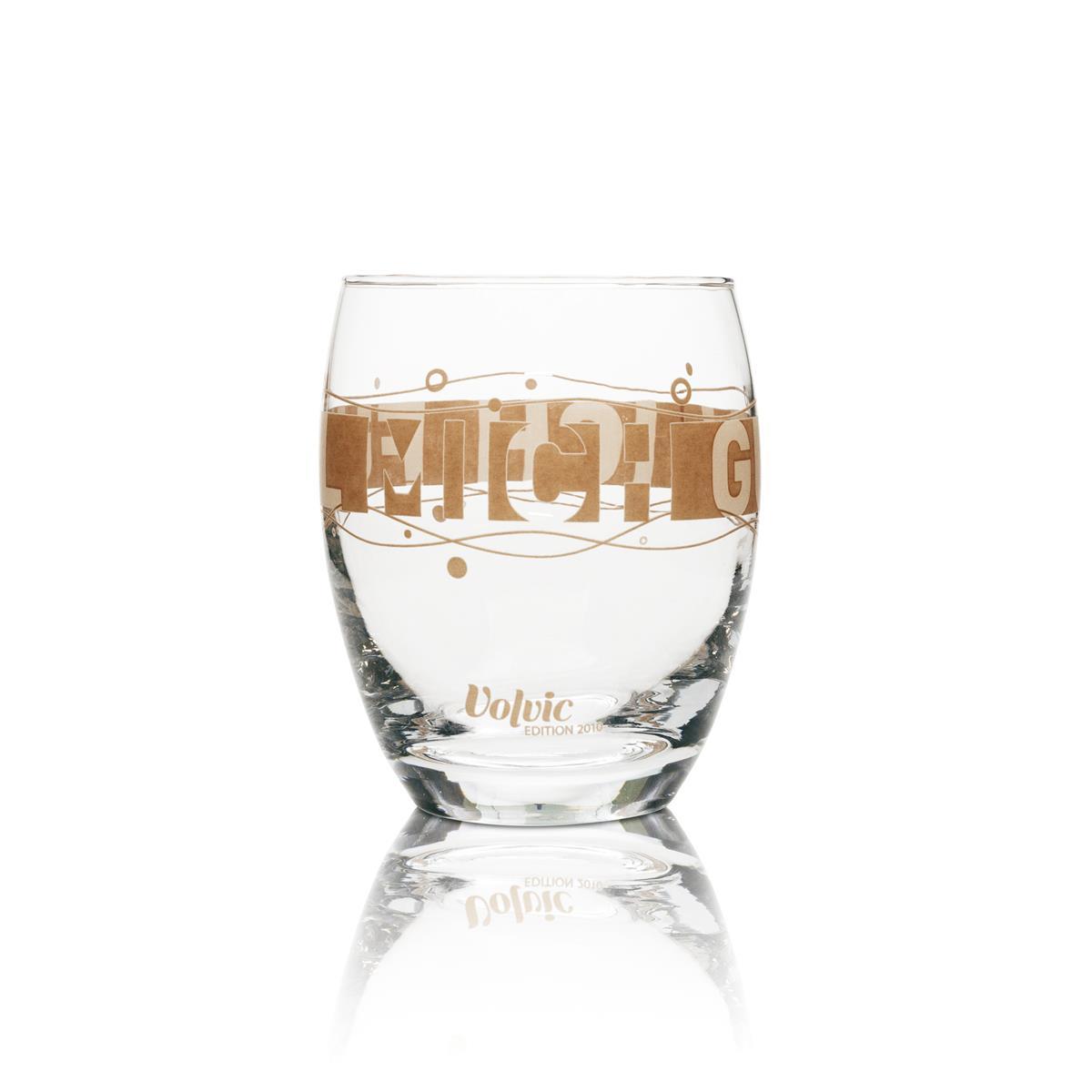 1x Volvic Water Glass Edition 2010 Tumbler brown – View 2